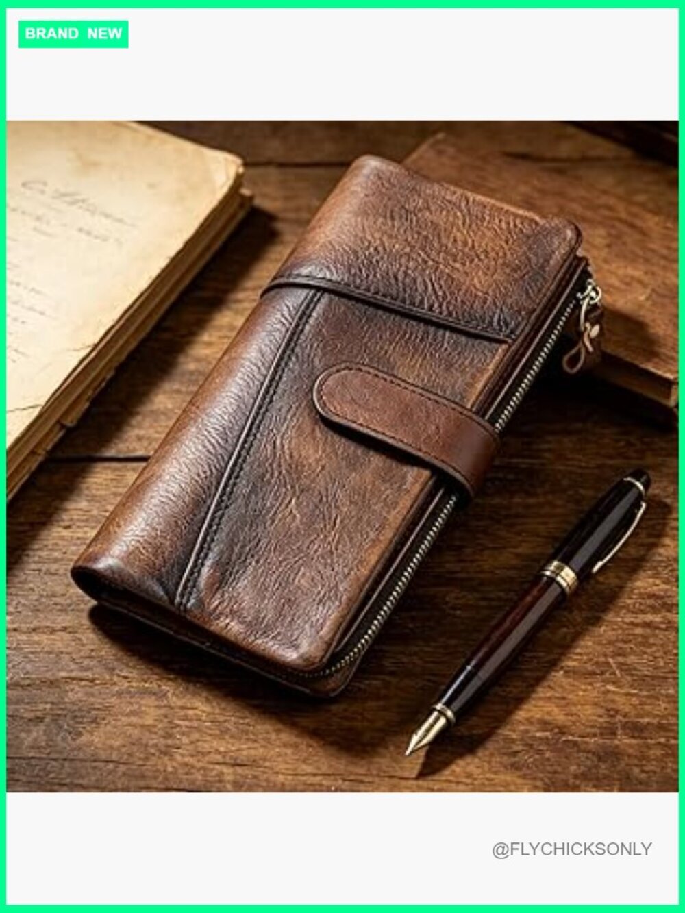 RFID Blocking PU Genuine Leather Long Wallet Checkbook Wallets Card Holder
